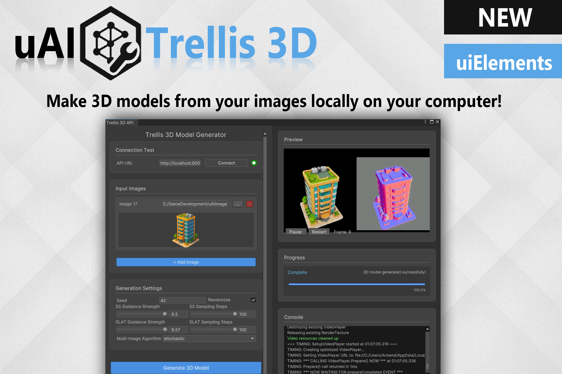 uAI Trellis 3D